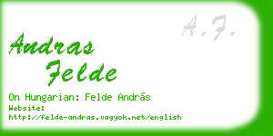 andras felde business card