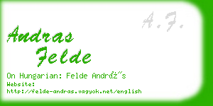 andras felde business card